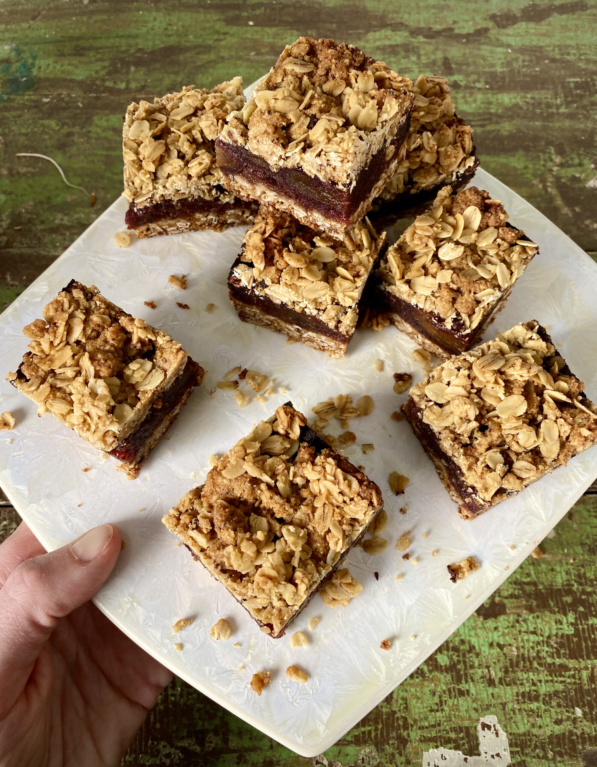 Cranberry Cocoa Date Squares by Christine Tizzard